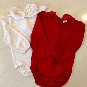 Lace collar bodysuits